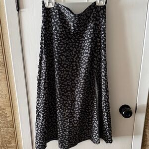 Black and White Floral Women's Skirt